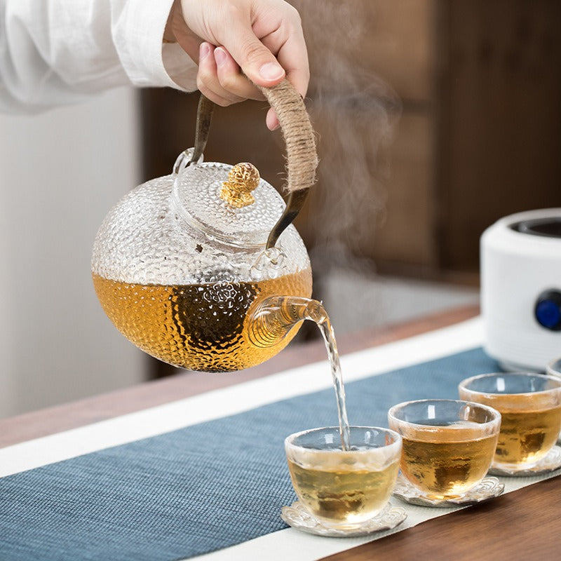 Hammered Glass Teapot