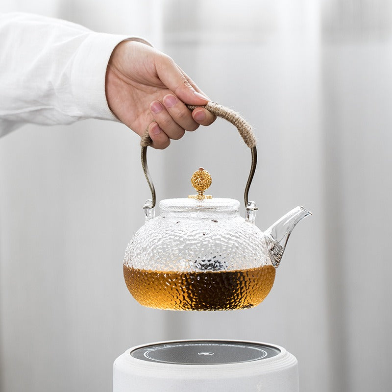 Hammered Glass Teapot
