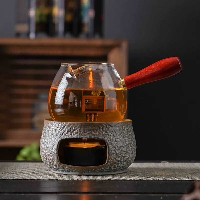 Rustic Ceramic Tea Warmer Candle Holder