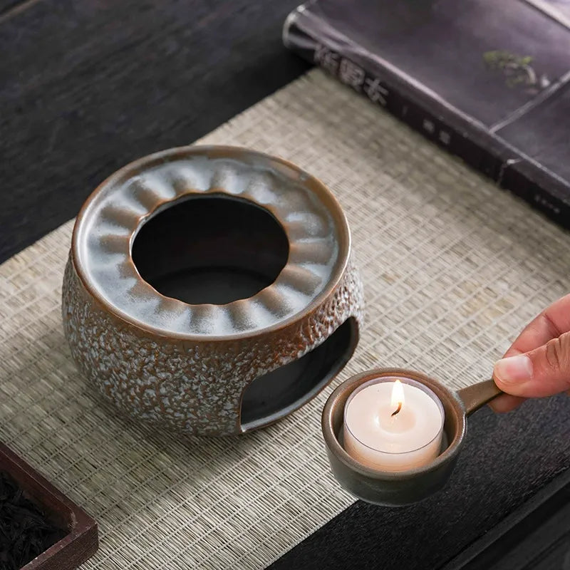 Rustic Ceramic Tea Warmer Candle Holder