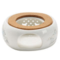 Chinese Knot Pattern Ceramic Tea Warmer Candle Holder